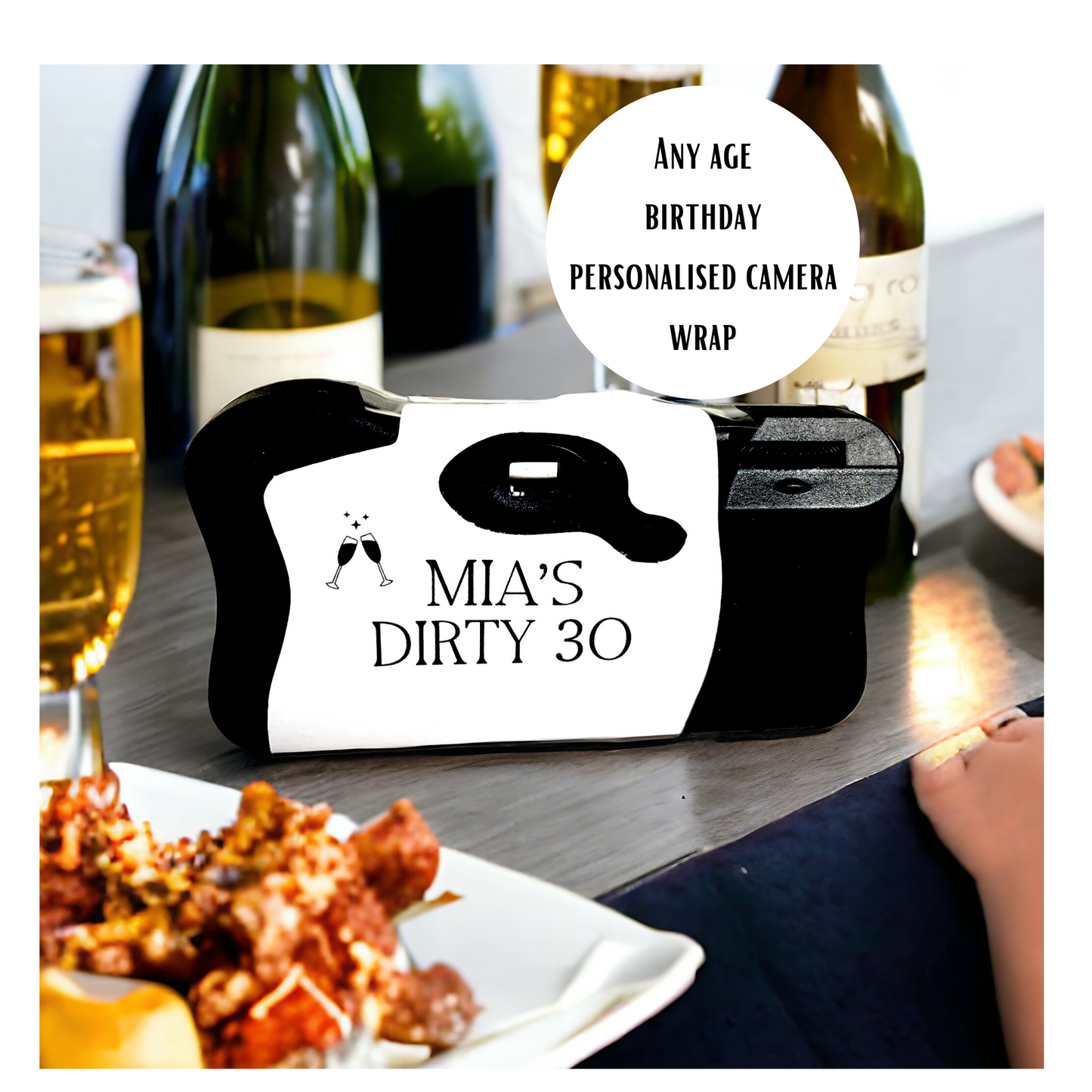 Dirty 30th Birthday Kodak Camera Sticker