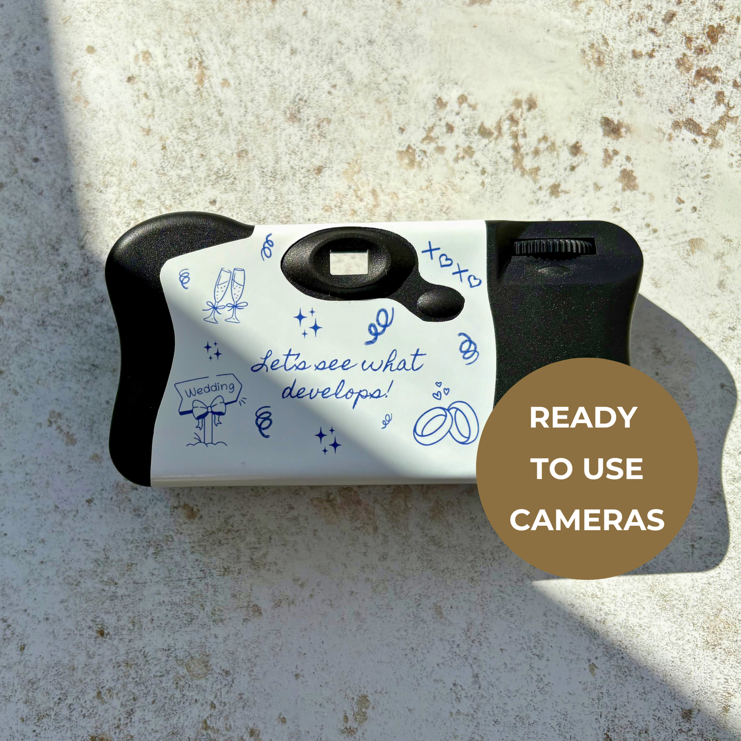 Personalised Blue Line Art Hen Party Camera Wraps for Kodak FunSaver
