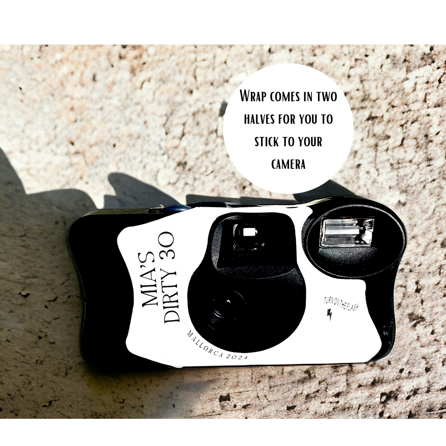 Dirty 30th Birthday Kodak Camera Sticker