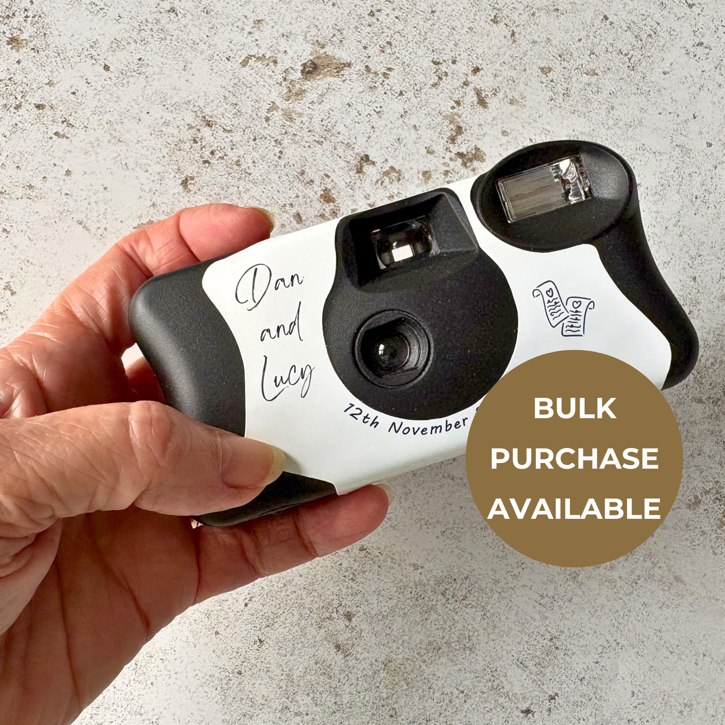 Personalised Minimalist Line Art Wedding Camera Wraps