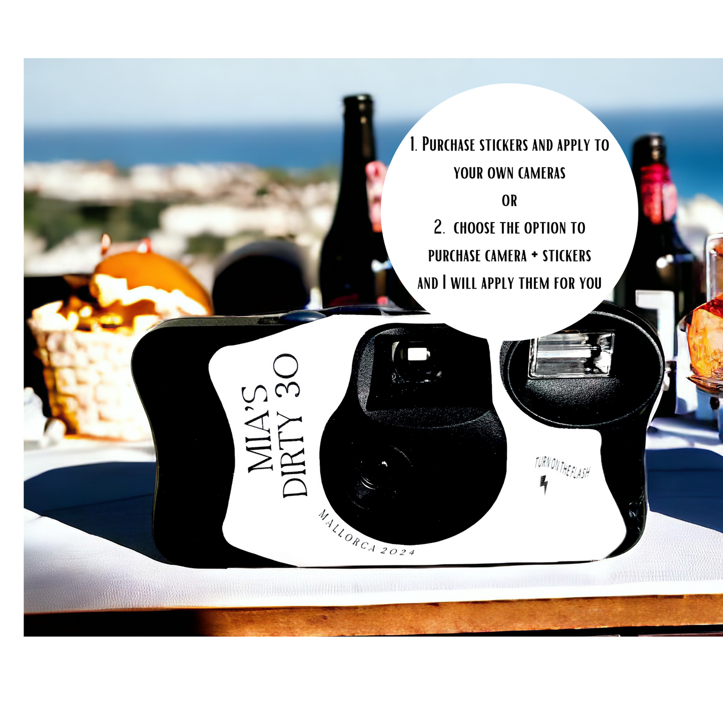 Dirty 30th Birthday Kodak Camera Sticker