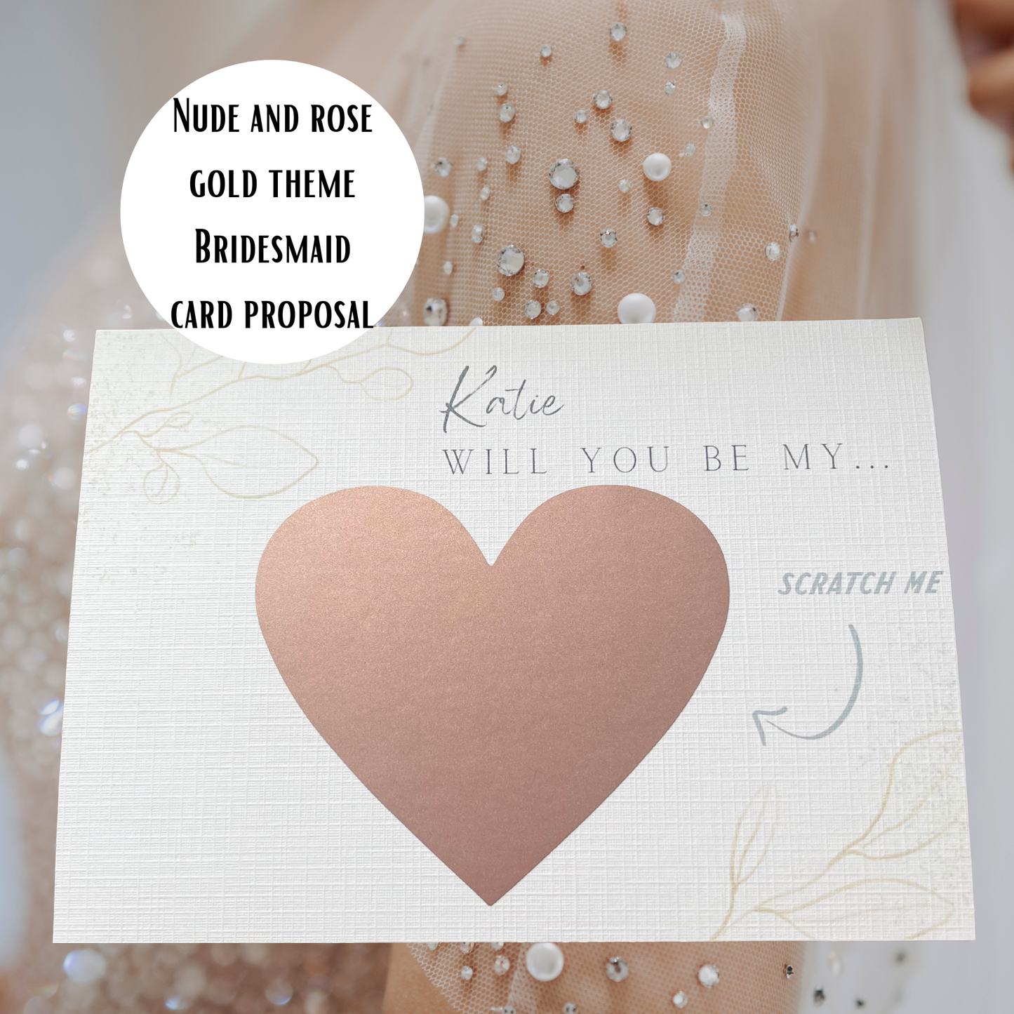 Bridesmaid Proposal Scratch Off Card
