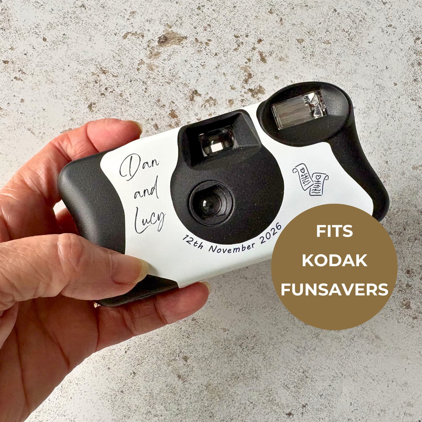 Personalised Minimalist Line Art Wedding Camera Wraps