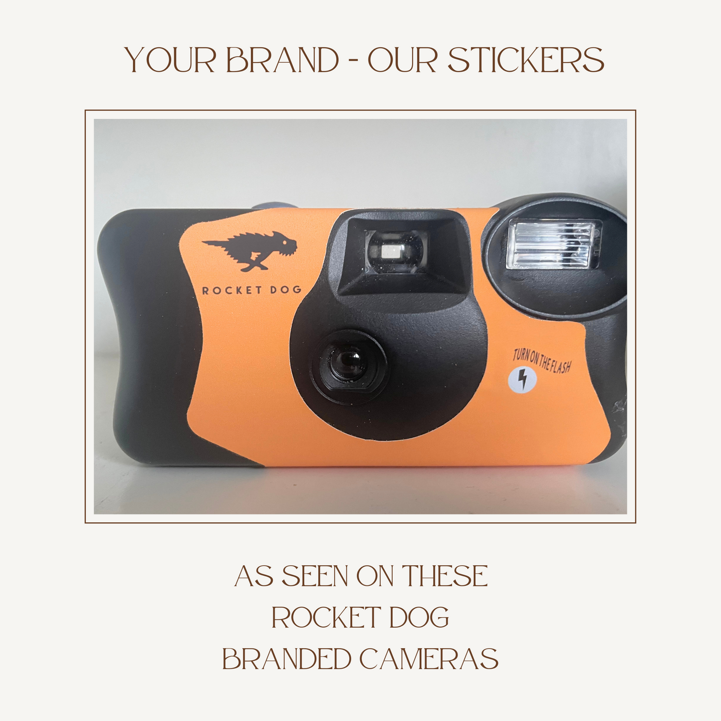Custom Colour Disposable Camera Wrap for Businesses and Brand Partnerships