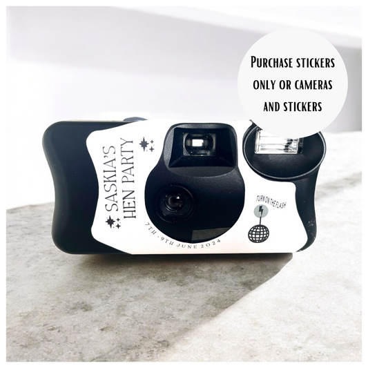 Let's Go Girls Personalised Hen Party Camera Stickers