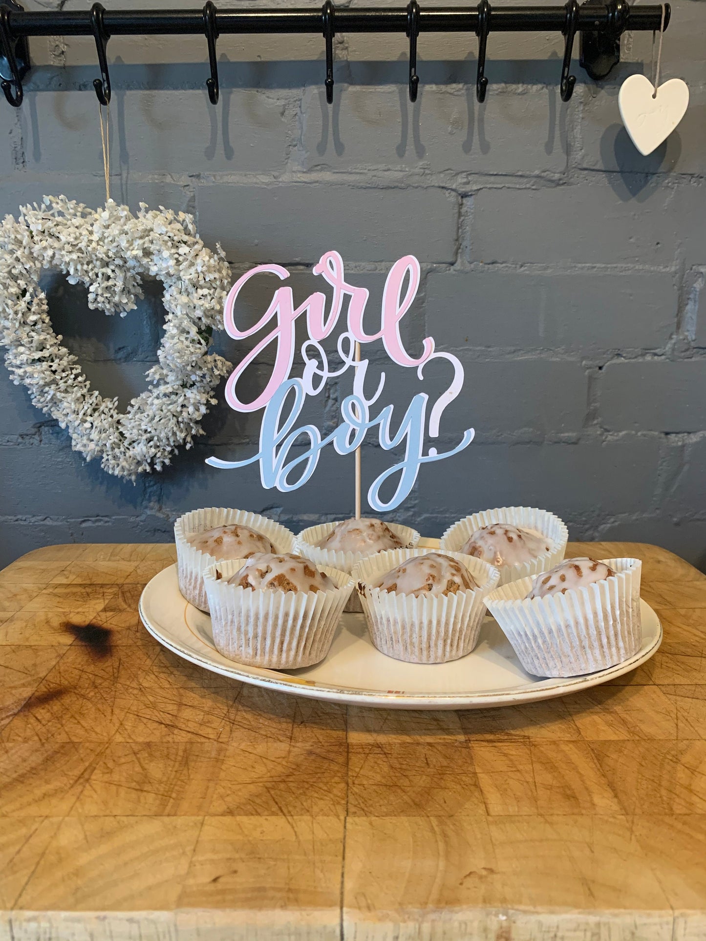 Gender Reveal Baby Shower Cake Topper