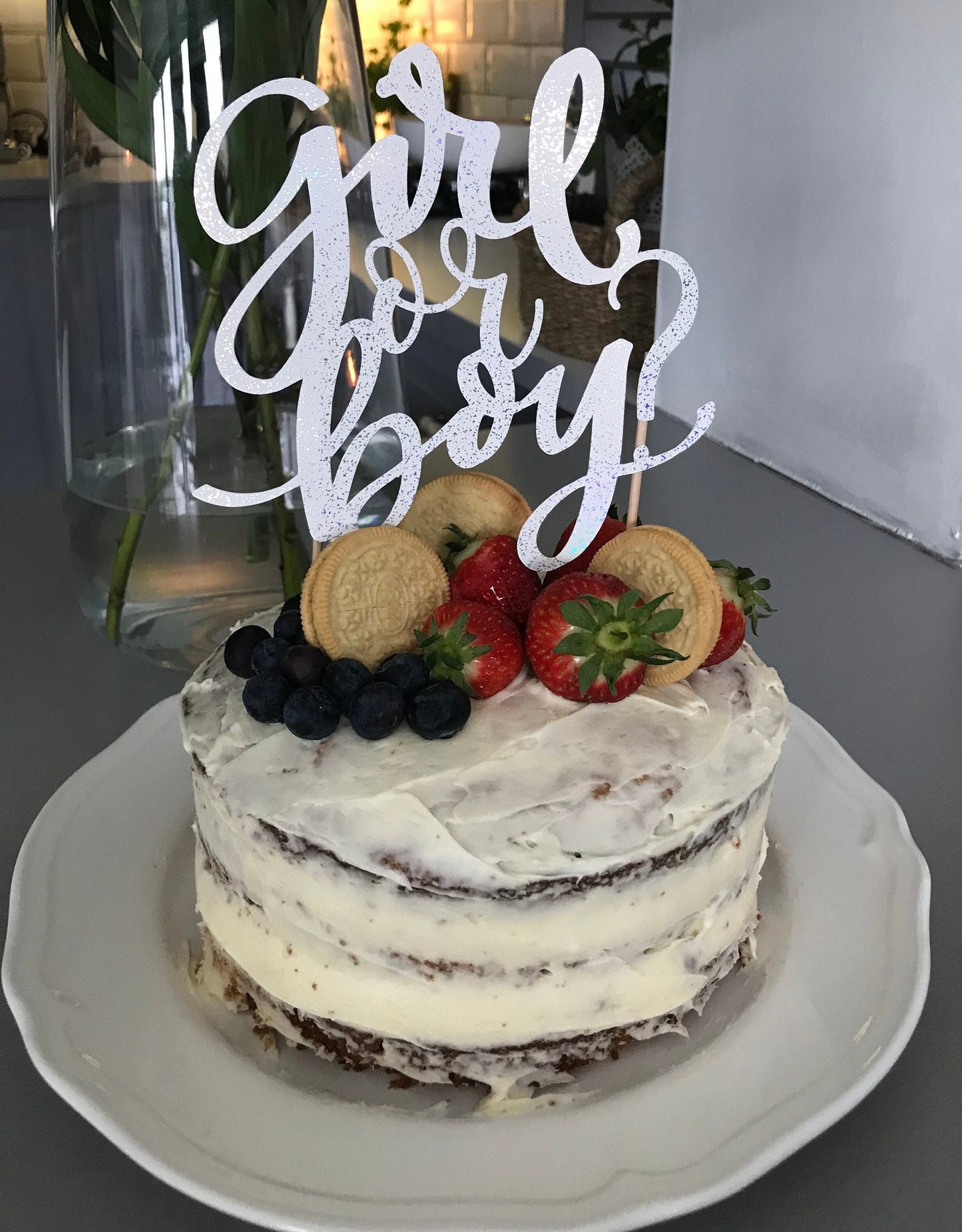 Gender Reveal Baby Shower Cake Topper