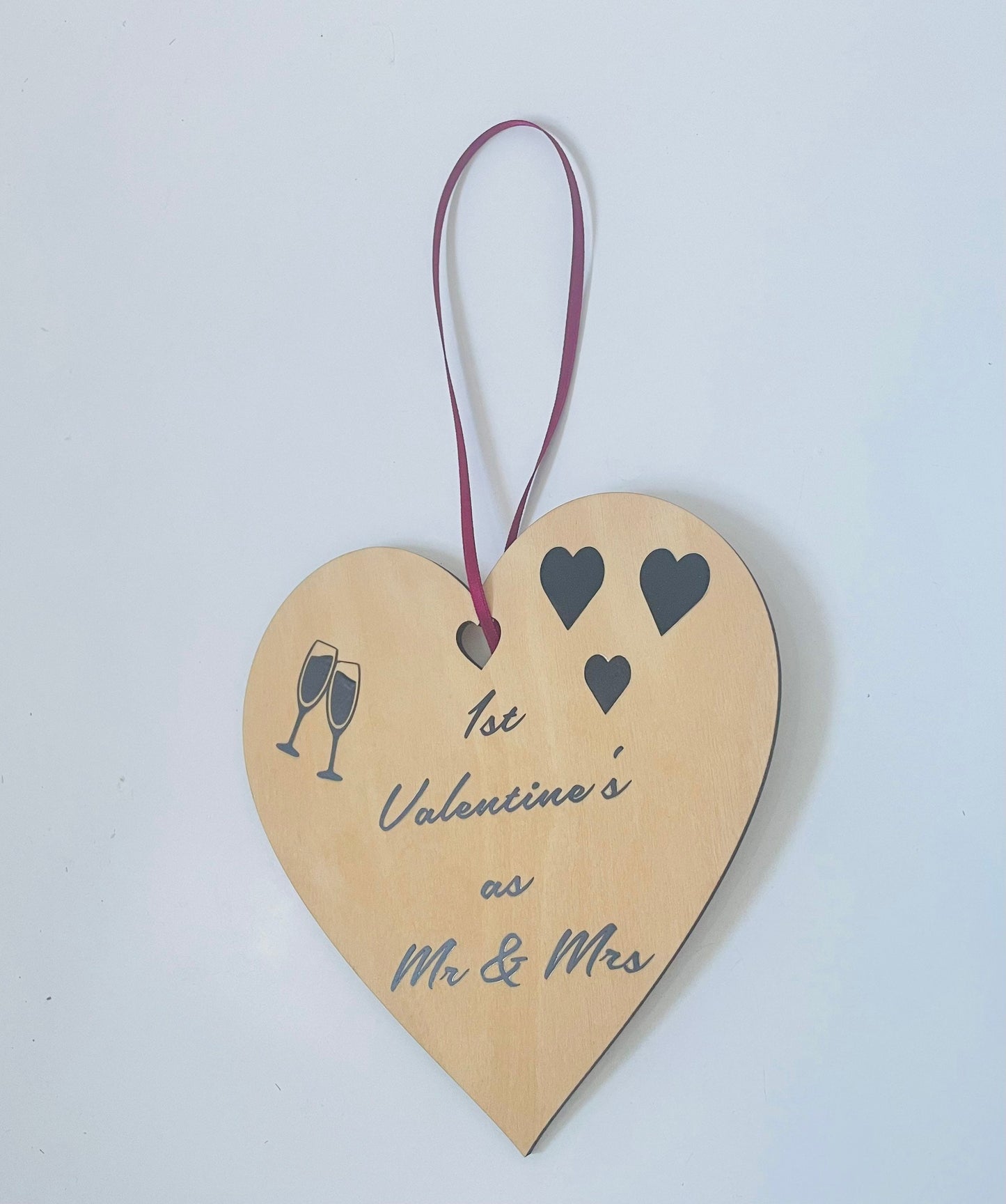 First Valentine's Day as Mr and Mrs Heart Gift