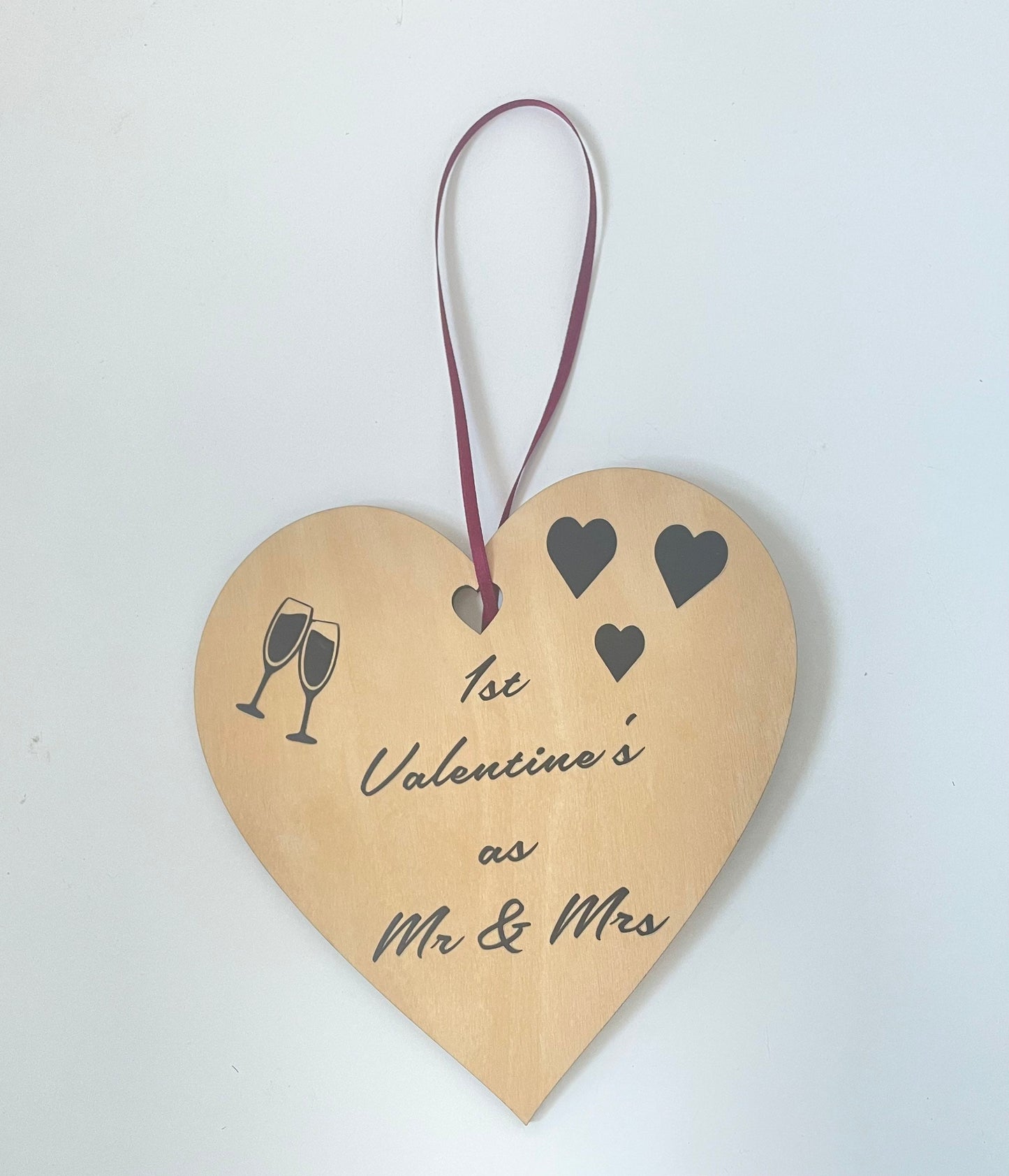 First Valentine's Day as Mr and Mrs Heart Gift