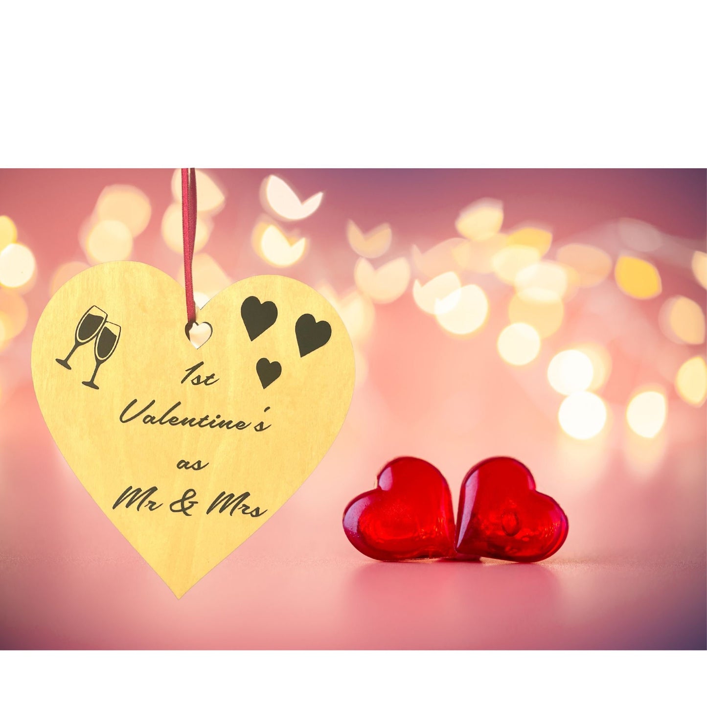 First Valentine's Day as Mr and Mrs Heart Gift