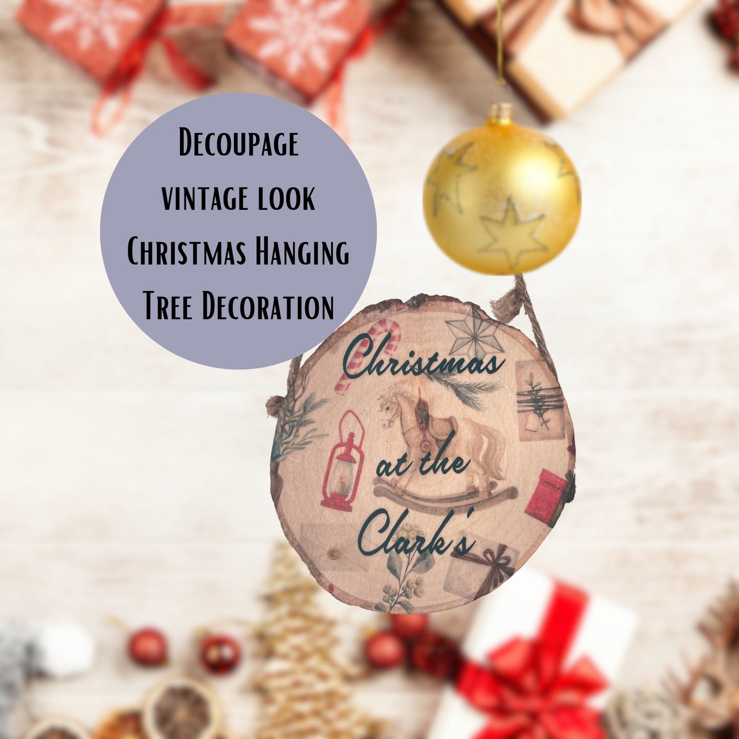 Family Name Christmas Tree Ornament