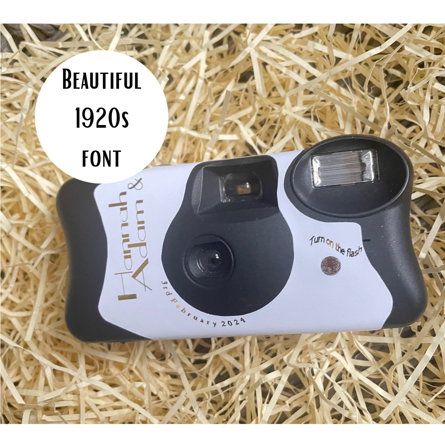Great Gatsby Theme Disposable Camera Wrap Wedding Stickers
